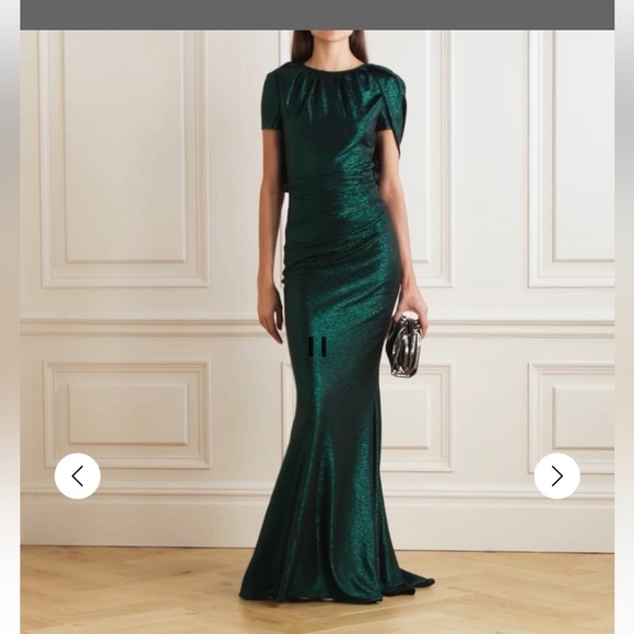 TALBOT RUNHOF Dresses & Skirts - Talbot Runhof emerald green gown
